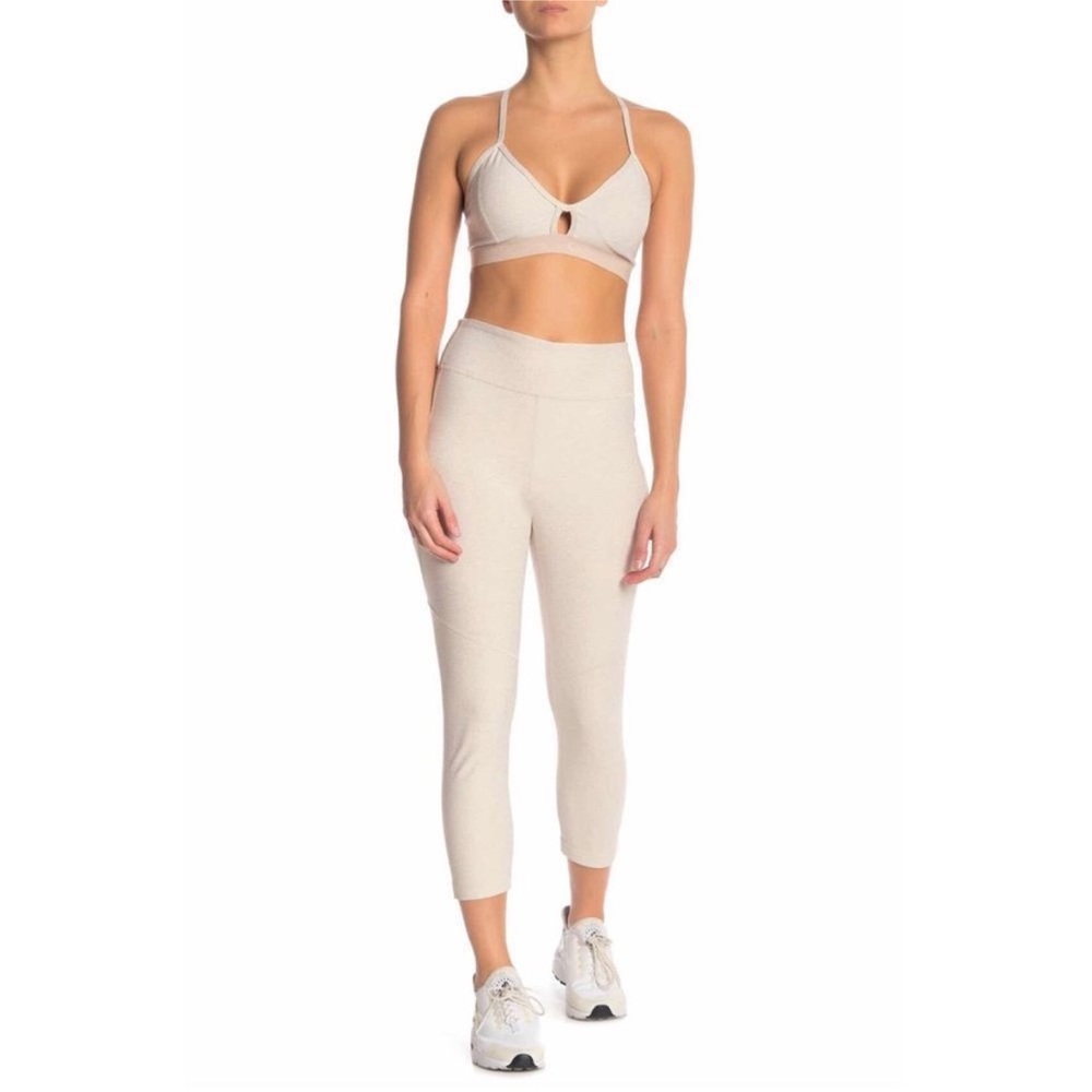 Outdoor Voices Full Length Warmup Leggings Oatmeal Cream Small S